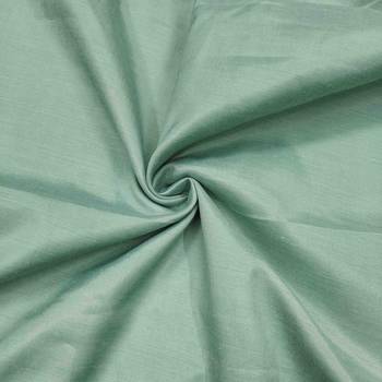 Women's turquoise viscose satin embroidered unstitched dress material 4