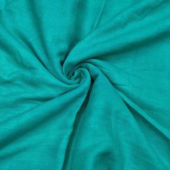 Women's turquoise cotton handwork unstitched dress material 4
