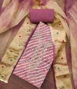 Women's onion cotton handwork unstitched dress material