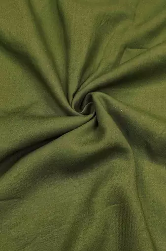 Women's green cotton handwork unstitched dress material