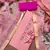 Women's pink cotton silk handwork unstitched dress material
