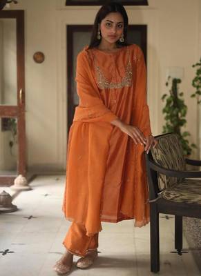 Rust orange moss basket suit set 2