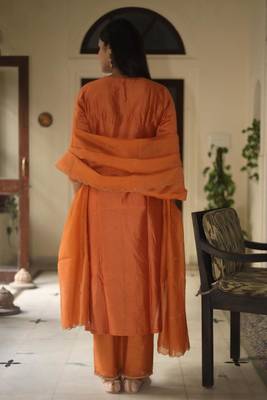 Rust orange moss basket suit set 3