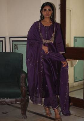 Purple moss basket suit set 1