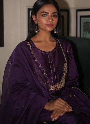 Purple moss basket suit set 2