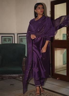 Purple moss basket suit set 4