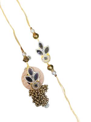 Traditional gold & pearl rakhi – luxurious designer rakhi for brother with
classic craftsmanship 2