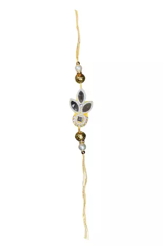 Traditional gold & pearl rakhi – luxurious designer rakhi for brother with
classic craftsmanship