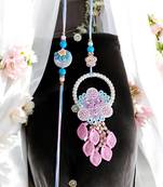 Pastel dream rakhi & lumba set – handmade floral rakhi for brother
and bhabhi
