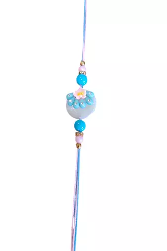 Pastel dream rakhi & lumba set – handmade floral rakhi for brother
and bhabhi