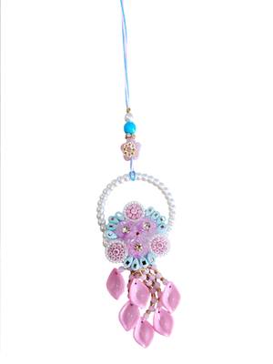 Pastel dream rakhi & lumba set – handmade floral rakhi for brother
and bhabhi 3