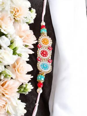 Multicolor designer rakhi – vibrant and stylish handcrafted rakhi for brother 2