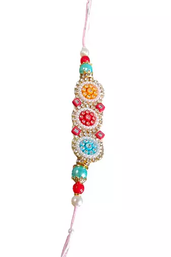 Multicolor designer rakhi – vibrant and stylish handcrafted rakhi for brother
