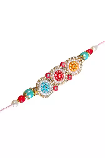 Multicolor designer rakhi – vibrant and stylish handcrafted rakhi for brother