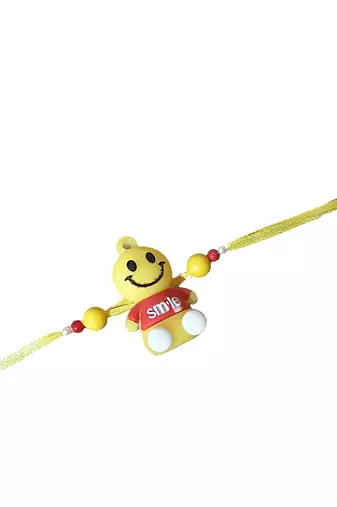 Smiley charm rakhi – fun and playful kids rakhi with bright smiley design