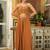 women's brown georgette embellished flared co-ord set