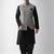 Men's grey printed kurta nehru jacket dhoti set