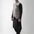 Men's grey printed kurta nehru jacket dhoti set