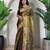 Mehndi Zari Weaving Tissue Silk Saree 