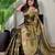 Mehndi Zari Weaving Tissue Silk Saree 