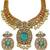 Traditional mint kundan pearl choker necklace set for women