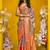 Gray & red art silk handloom weaving saree