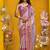 Lavender & purple art silk handloom weaving saree