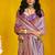 Lavender & purple art silk handloom weaving saree