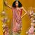 Mehendi & pink art silk handloom weaving saree