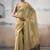 Cream tissue silk with beautiful tussle festival wear saree