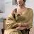 Cream tissue silk with beautiful tussle festival wear saree
