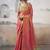 Salmon tissue silk with beautiful tussle festival wear saree