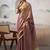 Rust tissue silk with beautiful tussle festival wear saree
