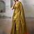 Golden tissue silk with beautiful tussle festival wear saree