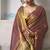Rust tissue silk with beautiful tussle festival wear saree