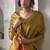 Golden tissue silk with beautiful tussle festival wear saree