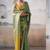 Olive tissue silk with beautiful tussle festival wear saree