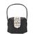 Elegant black crystal bucket bag
