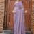 Lavender floral embroidered chiffon saree