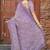 Lavender floral embroidered chiffon saree