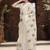 Cream floral embroidered chiffon saree