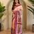 Peach Kalamkari Digital Print Viscose Saree
