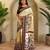 Cream Kalamkari Digital Print Viscose Saree