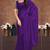 Purple crush silk saree with stone work