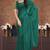 Darkgreen crush silk saree with stone work