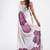 Purple crepe digital printed saree with blouse