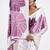 Purple crepe digital printed saree with blouse