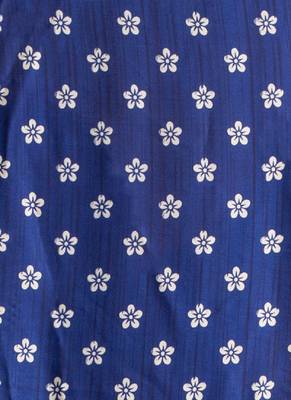 Blue crepe digital printed saree with blouse 4