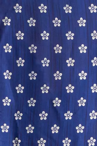 Blue crepe digital printed saree with blouse