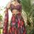 Digital Print Faux Georget Multi Sequnce LaceWork Lehenga Choli With Unstitched Blouse and Stitched Print Dupatta